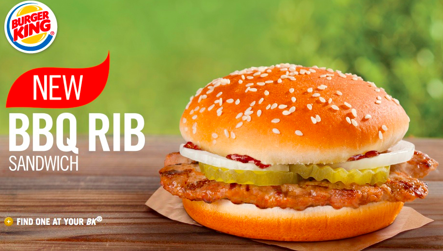 Screw The McRib: Burger King's BBQ Rib Sandwich In For The Win! | lupon ...